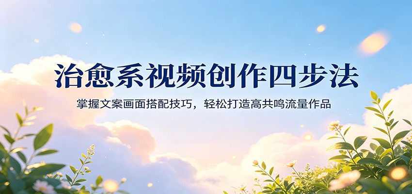 治愈系视频创作四步法：掌握文案画面搭配技巧，轻松打造高共鸣流量作品-柚子网创