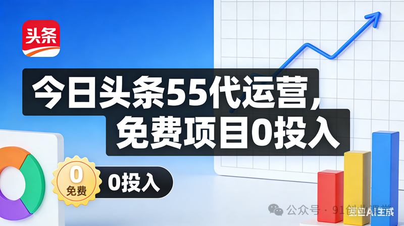 今日头条55代运营【社群免费项目】免.费.项.目,0投入，全新躺.zhuan模式-柚子网创