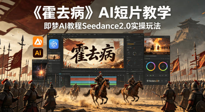 《霍去病》AI短片教学，即梦AI教程Seedance2.0实操玩法-柚子网创