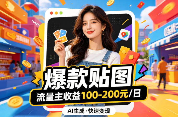 借助AI生成爆款贴图做公众流量主，当日收益100-200-柚子网创