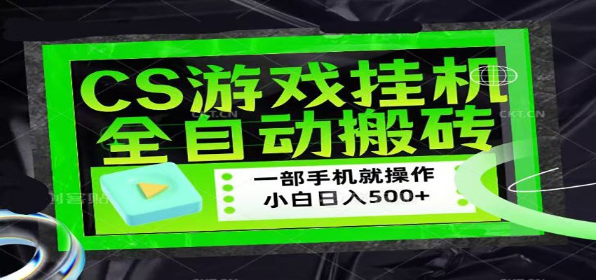 CSGO游戏挂机捡漏搬砖，超稳定的项目，带领1000+小白实现日入500+-柚子网创