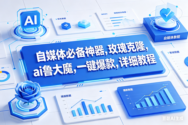 （17964期）玫瑰克隆工具，鲁大魔ai软件，自媒体的神器，一键爆款，50多个功能的详细教程。-柚子网创