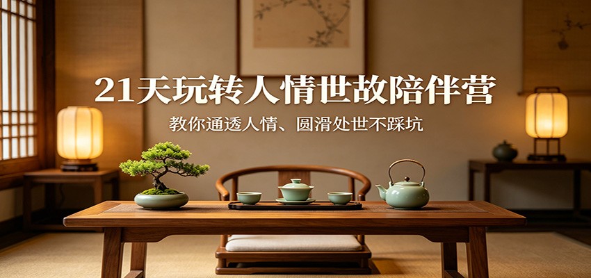 21天玩转人情世故陪伴营：教你通透人情、圆滑处世不踩坑-柚子网创