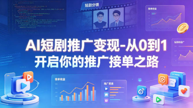 AI短剧推广变现-从0到1开启你的推广接单之路-柚子网创