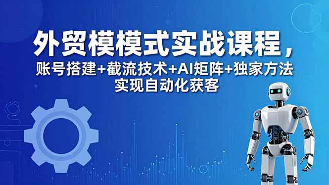 外贸新模式实战课程-更新5月，账号搭建+截流技术+AI矩阵+独家方法实现自动化获客-柚子网创