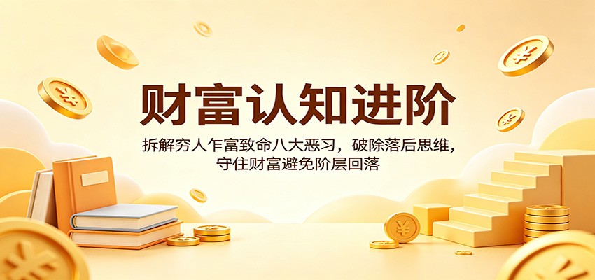 财富认知进阶：拆解穷人乍富致命八大恶习，破除落后思维，守住财富避免阶层回落-柚子网创