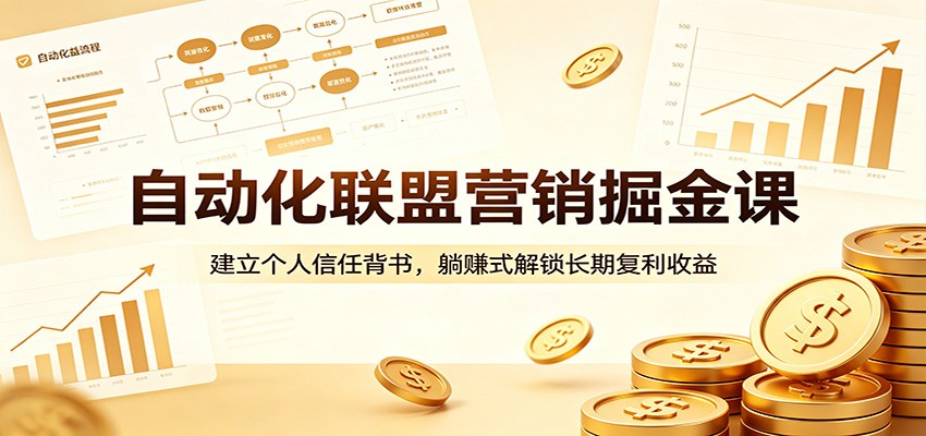 自动化联盟营销掘金课：建立个人信任背书，躺赚式解锁长期复利收益-柚子网创