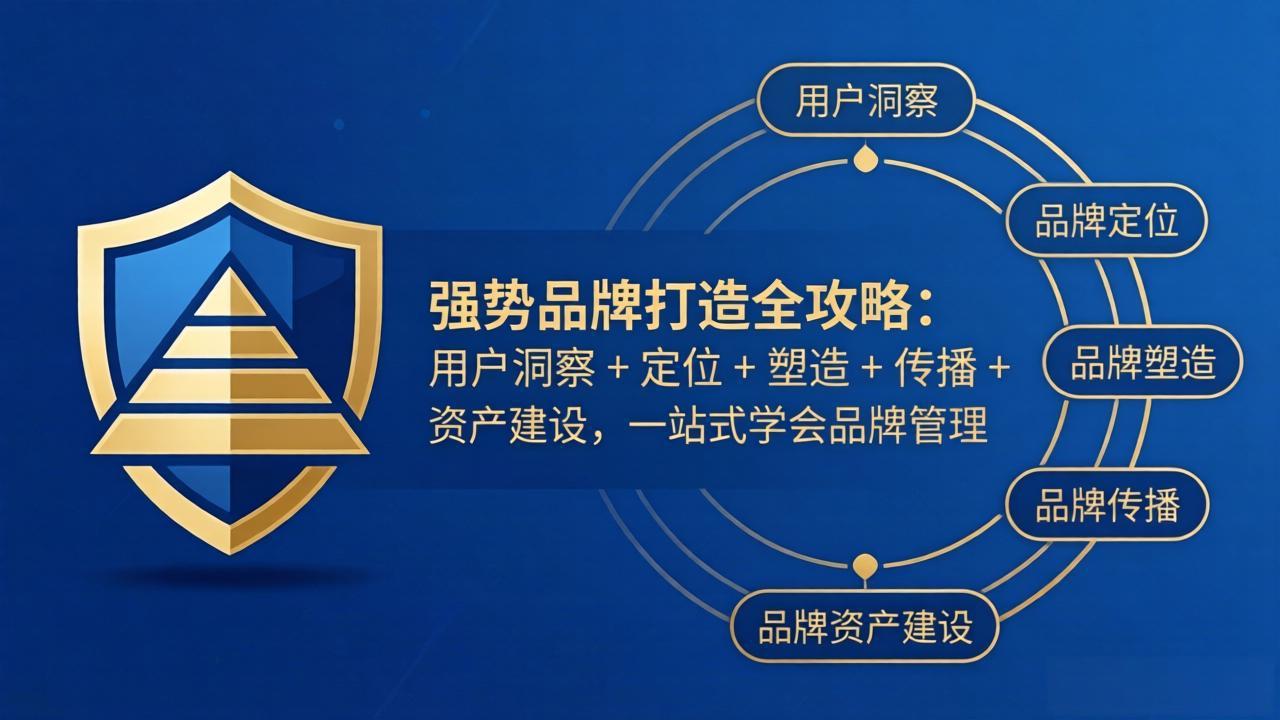 强势品牌打造全攻略：用户洞察 + 定位 + 塑造 + 传播 + 资产建设，一站式学会品牌管理-柚子网创