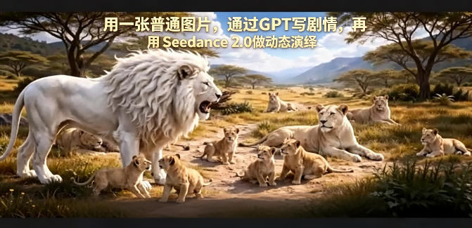 用一张普通图片，通过GPT写剧情，再用Seedance 2.0做动态演绎，居然能生成迪士尼风格搞笑动画-柚子网创