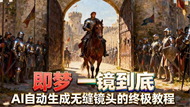 即梦AI一镜到底终极教程，智能补帧+运镜技巧，AI自动生成无缝丝滑长镜头高效出片-柚子网创