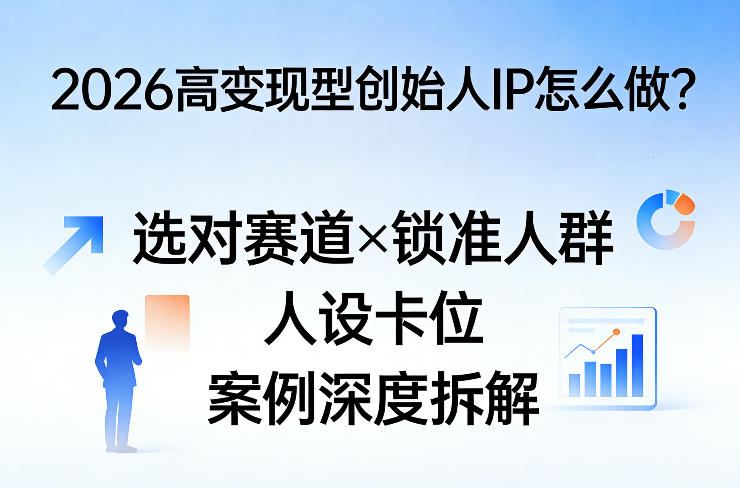2026高变现型创始人IP怎么做？选对赛道×锁准人群×人设卡位×案例深度拆解-柚子网创