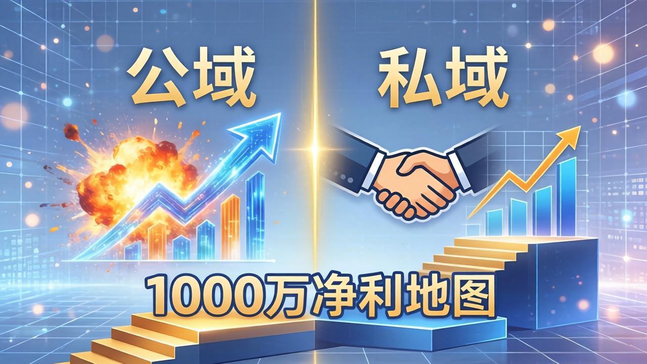 公域玩命出爆款，私域悄悄做成交：这套AI内训课，2026给你打通1000万净利的地图-柚子网创