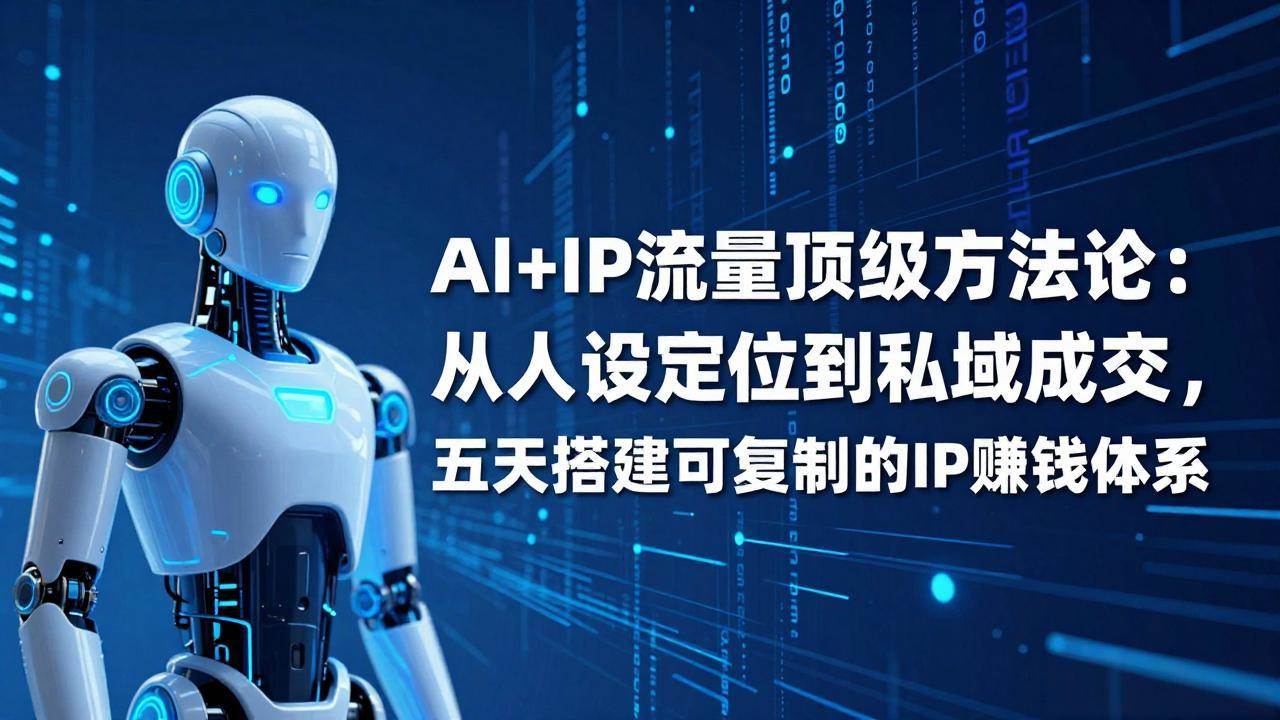 （17521期）AI+IP顶级方法论：从人设定位到私域成交，五天搭建可复制的IP赚钱体系-柚子网创