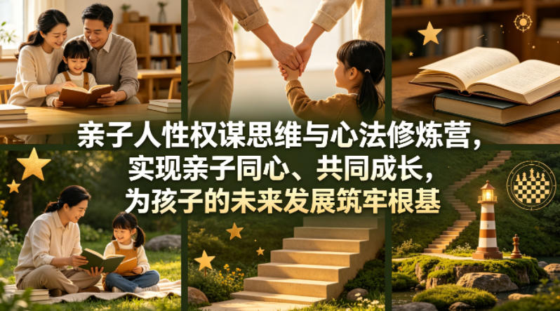 亲子人性权谋思维与心法修炼营，实现亲子同心、共同成长，为孩子的未来发展筑牢根基【音频】-柚子网创