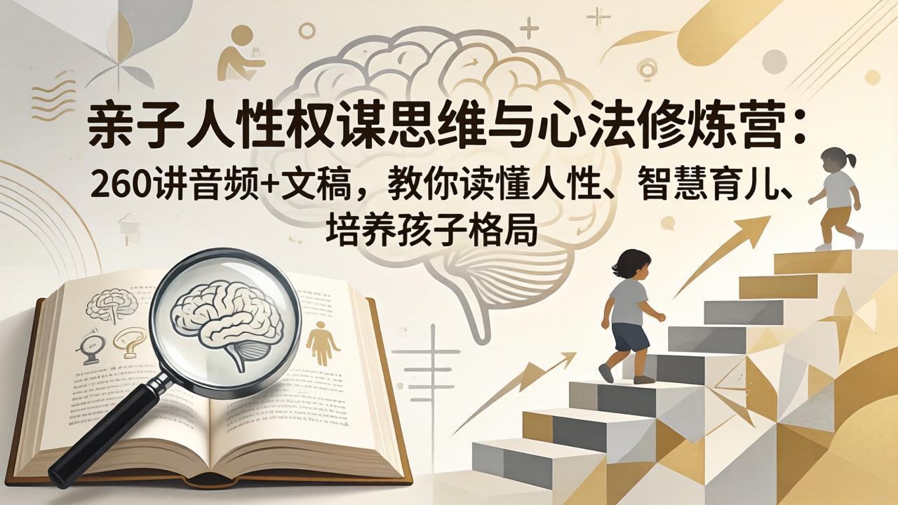 亲子人性权谋思维与心法修炼营：260讲音频+文稿，教你读懂人性、智慧育儿、培养孩子格局-柚子网创