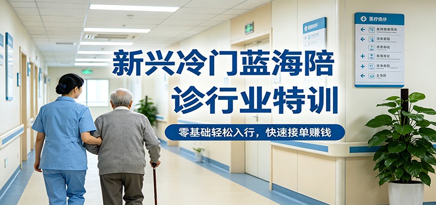 新兴冷门蓝海陪诊行业特训，零基础轻松入行，快速接单赚钱-柚子网创