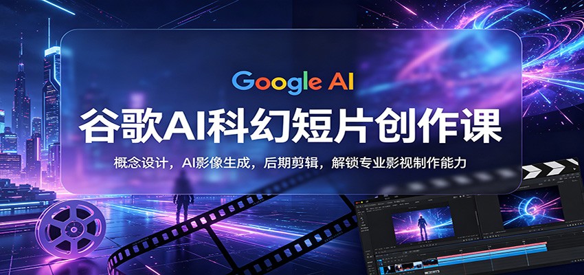 谷歌AI科幻短片创作课：概念设计，AI影像生成，后期剪辑，解锁专业影视制作能力-柚子网创