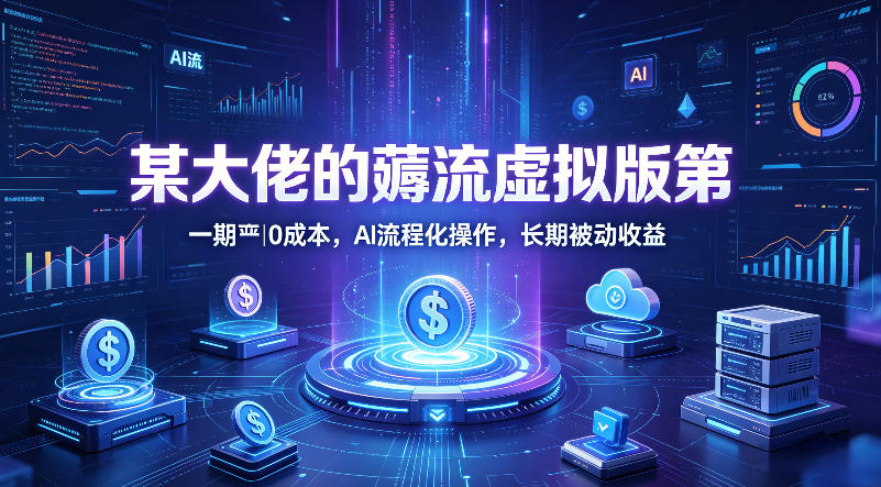 某大佬的薅流虚拟版第一期丨0成本，AI流程化操作，长期被动收益-柚子网创