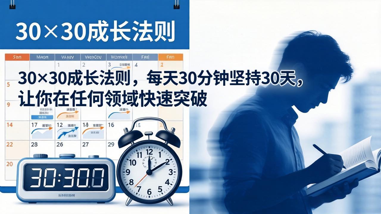 付费文章：30×30成长法则，每天30分钟坚持30天，让你在任何领域快速突破-柚子网创