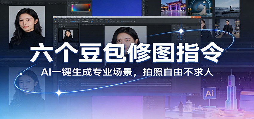 六个豆包修图指令：AI 一键生成专业场景，拍照自由不求人-柚子网创