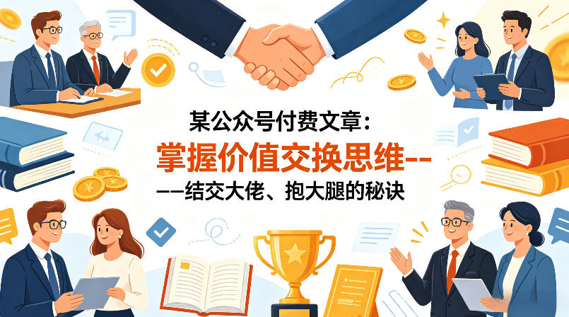 某公众号付费文章：掌握价值交换思维—-结交大佬、抱大腿的秘诀-柚子网创