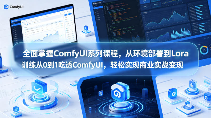 全面掌握ComfyUI系列课程，从环境部署到Lora训练从0到1吃透ComfyUI，轻松实现商业实战变现-柚子网创