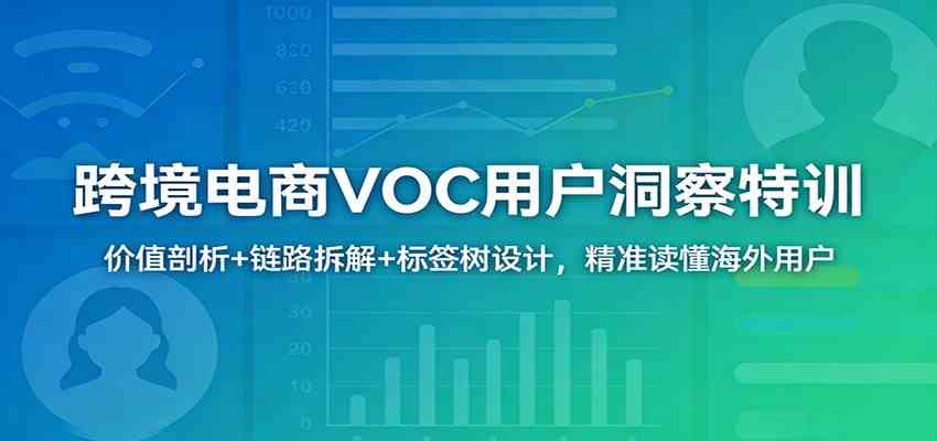 跨境电商VOC用户洞察特训：价值剖析+链路拆解+标签树设计，精准读懂海外用户-柚子网创