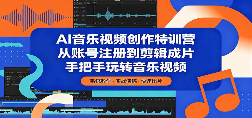 AI音乐视频创作特训营：从账号注册到剪辑成片，手把手玩转音乐视频-柚子网创