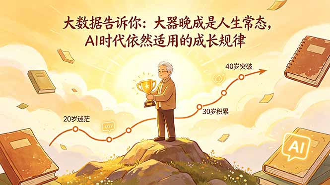 付费文章：大数据告诉你：大器晚成是人生常态，AI 时代依然适用的成长规律-柚子网创