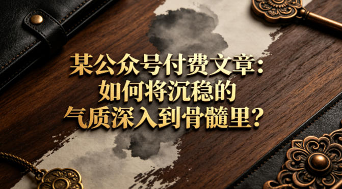 某公众号付费文章：如何将沉稳的气质深入到骨髓里？-柚子网创