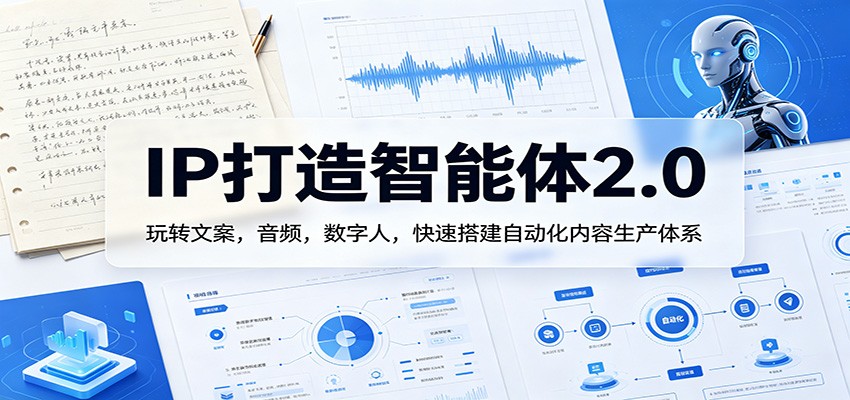 IP打造智能体2.0：玩转文案，音频，数字人，快速搭建自动化内容生产体系-柚子网创