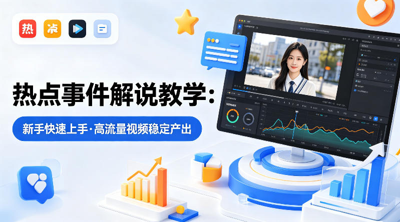 某大V的热点事件解说教学，新手也能快速上手，稳定产出高流量解说视频-柚子网创