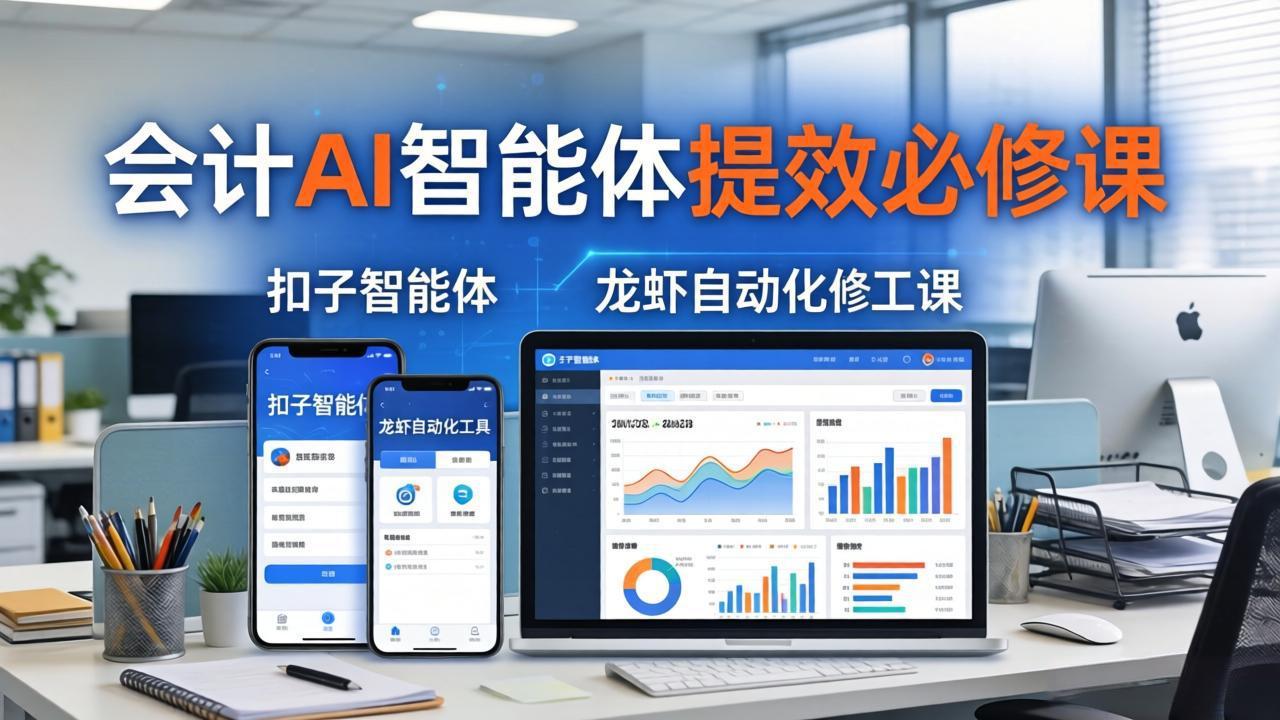 财务会计AI智能体提效必修课：扣子智能体+龙虾自动化+报表分析，一站式提升财务工作效率-柚子网创