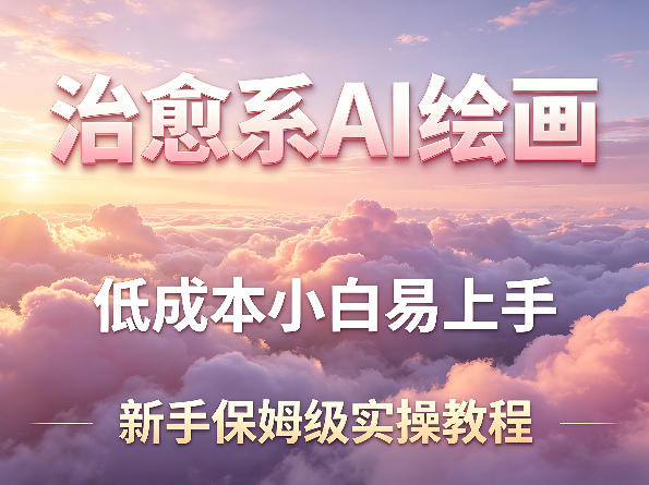 治愈系AI绘画提示词项目，低成本小白易上手，每天10分钟，新手保姆级实操教程-柚子网创