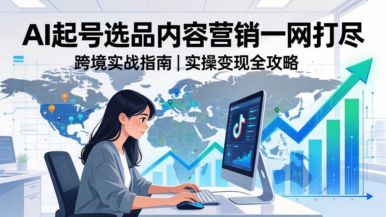 （17824期）2026 TikTok 跨境AI实操：从零基础到变现全流程，AI起号选品内容营销一网打尽-柚子网创