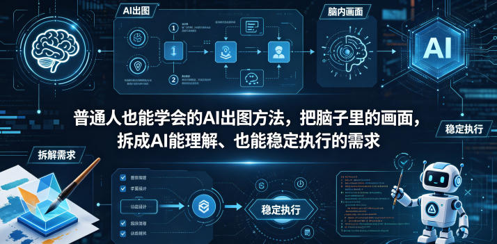 普通⼈也能学会的AI出图⽅法，把脑子里的画面，拆成AI能理解、也能稳定执行的需求【文档】-柚子网创