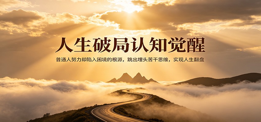 人生破局认知觉醒，普通人努力却陷入困境的根源，跳出埋头苦干思维，实现人生翻盘-柚子网创