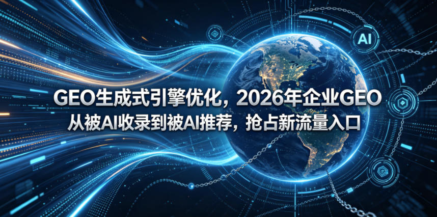 GEO生成式引擎优化，2026年企业GEO从被AI收录到被AI推荐，抢占新流量入口-柚子网创