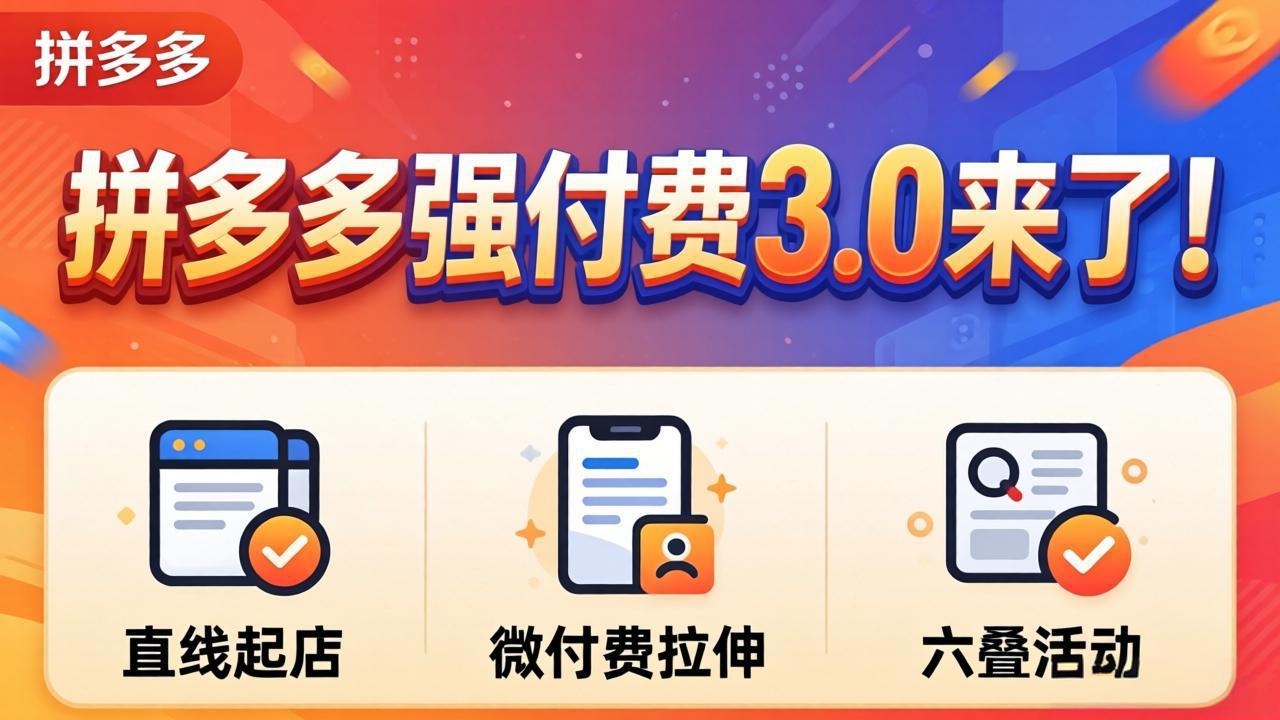 拼多多强付费3.0来了(更新4月-柚子网创