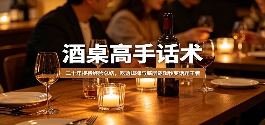 酒桌高手话术：二十年接待经验总结，吃透规律与底层逻辑秒变话题王者-柚子网创