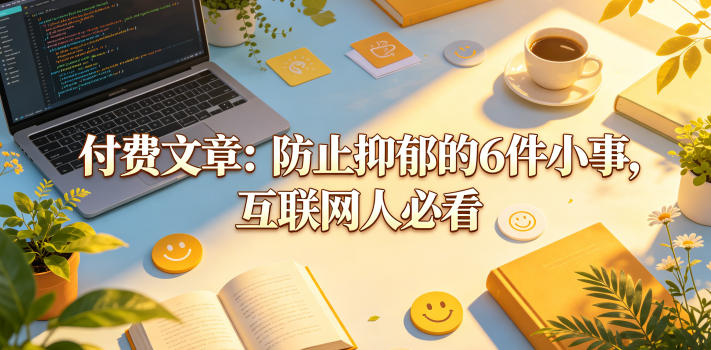 付费文章：防止抑郁的6件小事，互联网人必看！-柚子网创