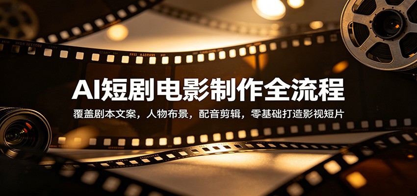 AI短剧电影制作全流程：覆盖剧本文案，人物布景，配音剪辑，零基础打造影视短片-柚子网创
