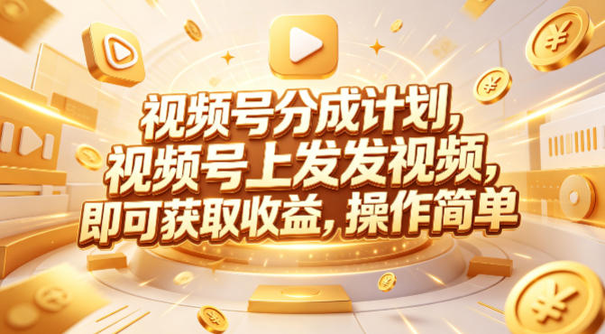 视频号分成计划，599元众筹的Red团队课程，视频号上发发视频，即可获取收益，操作简单-柚子网创