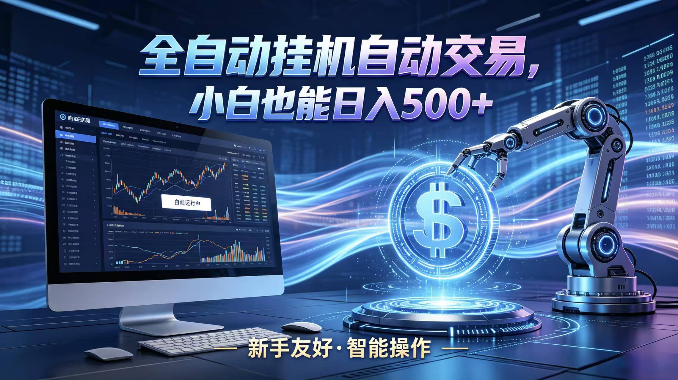 全新智能化交易助手，傻瓜式操作，小白也能快速上手，轻松实现日入500+-柚子网创