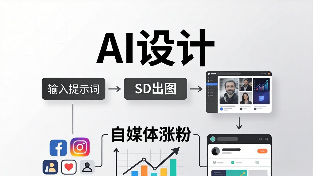 人人都是AI设计师：SD出图+自媒体涨粉一站教学，告别图文素材焦虑，AI设计让你轻松避开内卷-柚子网创